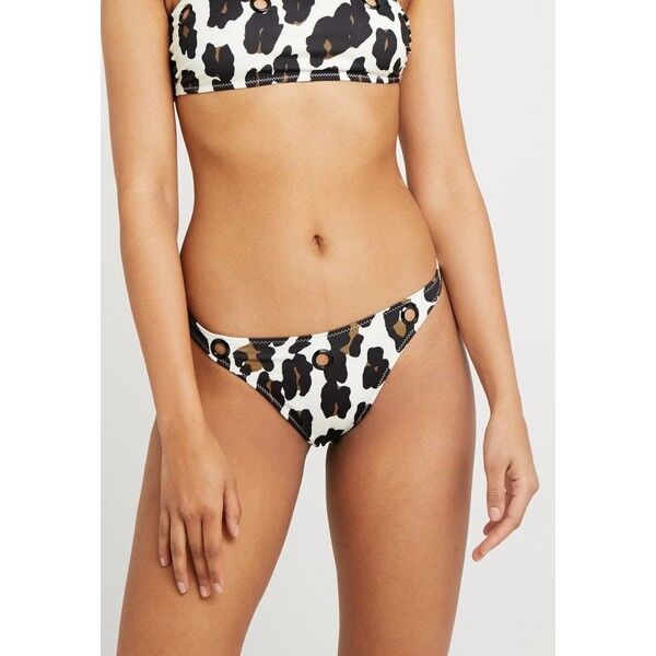 Solid & Striped THE ANNABELLE EYELET BOTTOM LEOPARD Dół od bikini brown QS681I00M