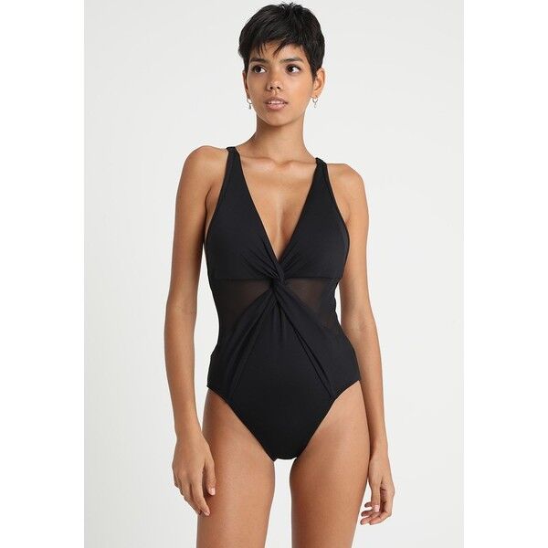 MICHAEL Michael Kors V NECK ONE PIECE SWIMSUIT Kostium kąpielowy black MK181G00C