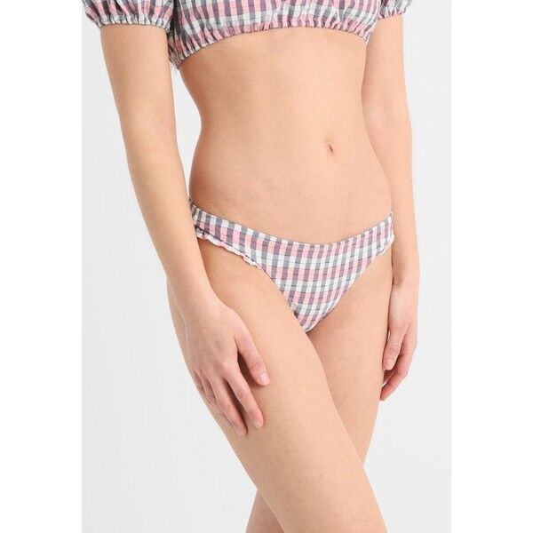 Topshop CHECK FRILL PANT Dół od bikini pink TP781I00G