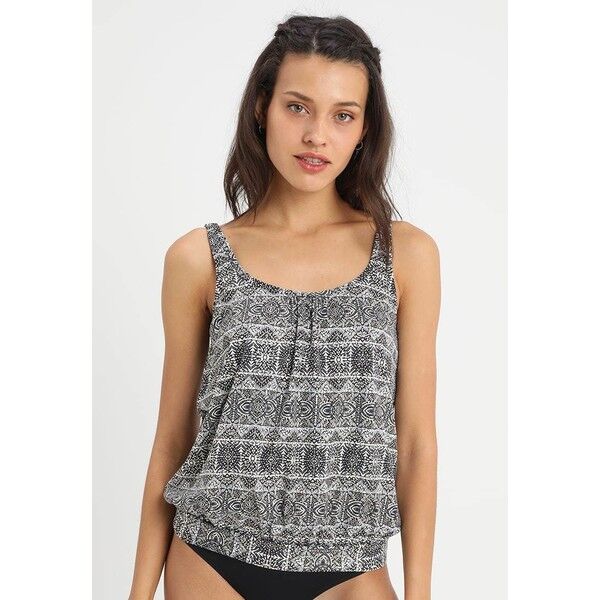 LASCANA GISELLE OVERSIZE TANKINI Góra od bikini black L8381J018