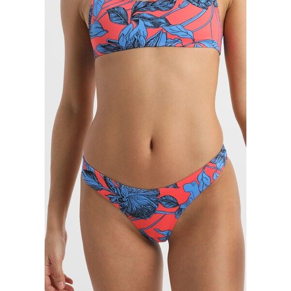 Topshop FLORAL HI LEG PANT Dół od bikini red TP781I00H