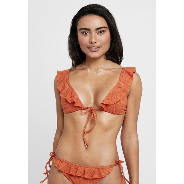 Women Secret SHINNY GATHERED REMOVABLE PAD Góra od bikini ginger WS581J00H