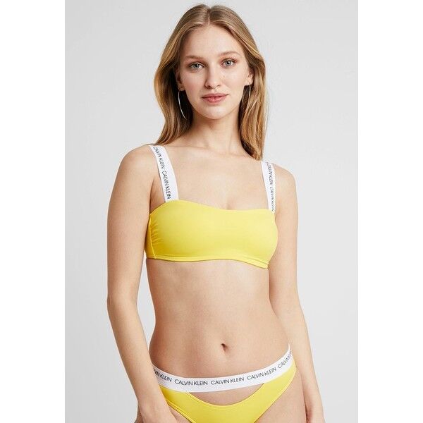 Calvin Klein Swimwear LOGO BANDEAU Góra od bikini habanero gold C1781J00O