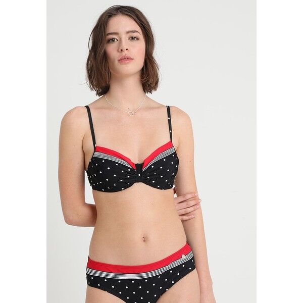 LASCANA MONROE WIRE BANDEAU Góra od bikini black/red L8381J01F