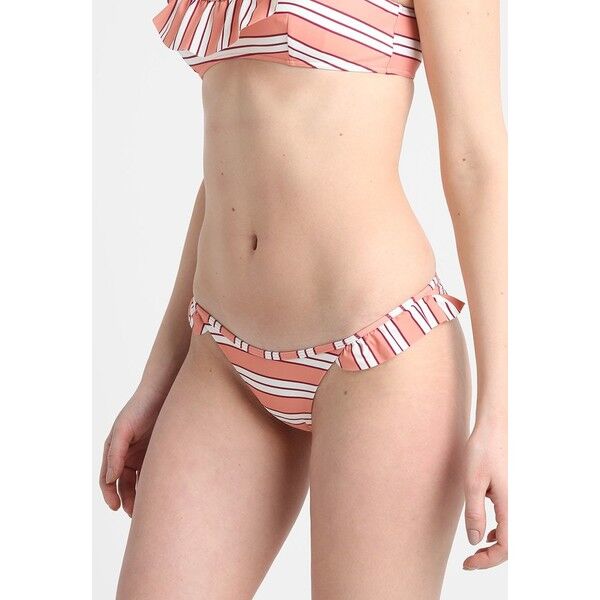 Topshop STRIPE FRILL Dół od bikini pink TP781I00I