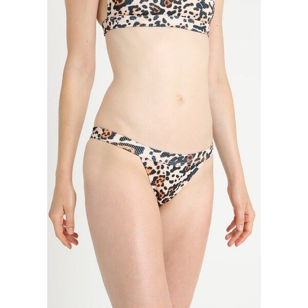 Topshop LEOPARD Dół od bikini beige TP781I010