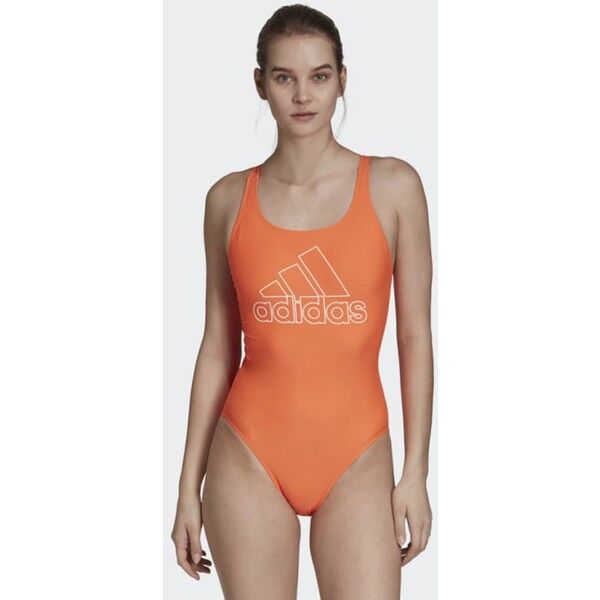 adidas Performance ATHLY V LOGO SWIMSUIT Kostium kąpielowy orange AD581G02U