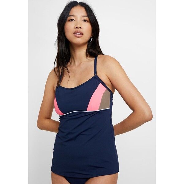 Esprit KALANI BEACH SHAPING HIDDEN UNDERWIRE TANKINI Góra od bikini navy ES181J0A4