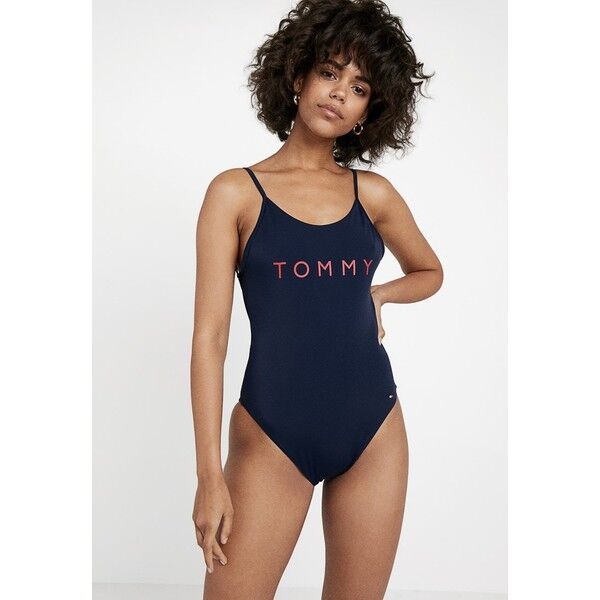 Tommy Hilfiger CORE SOLID BASIC ONE-PIECE Kostium kąpielowy navy blazer TO181G00L