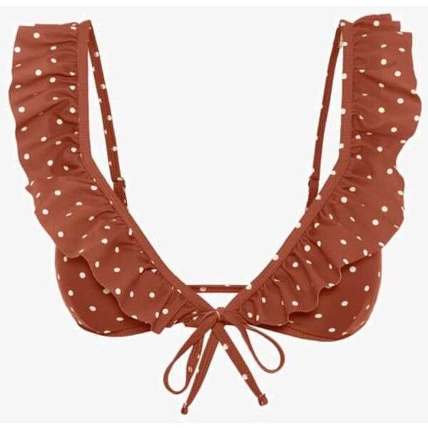 YAS Góra od bikini brown / red Y0181J00J