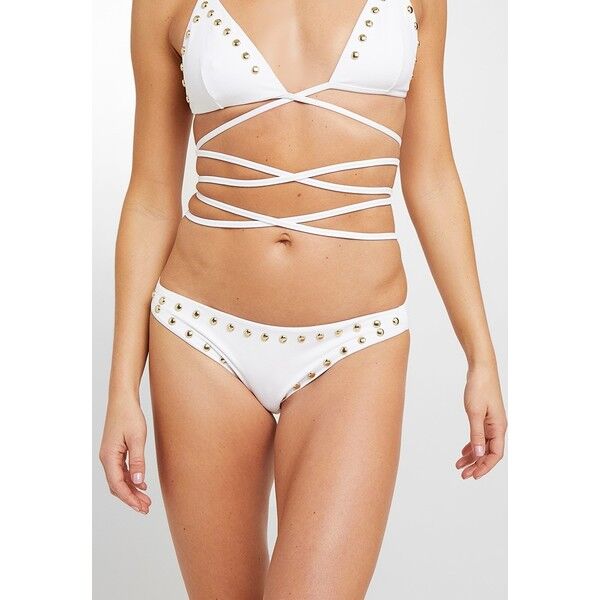MOSCHINO SWIM FASHION STUDS BRIEF Dół od bikini white M0581I003