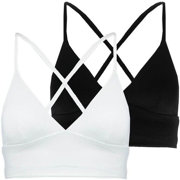 Anna Field 2 PACK Góra od bikini black/white AN681J00A