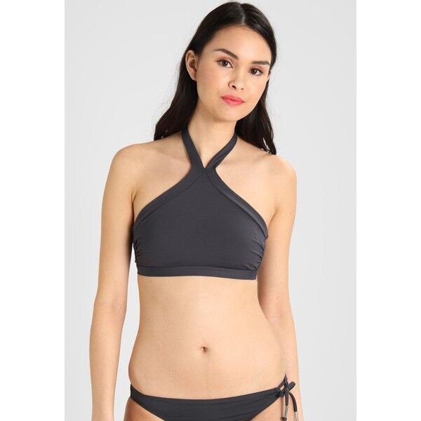 Esprit CORONADO BEACH PADDED HIGH NECK Góra od bikini dark grey ES181J03Z