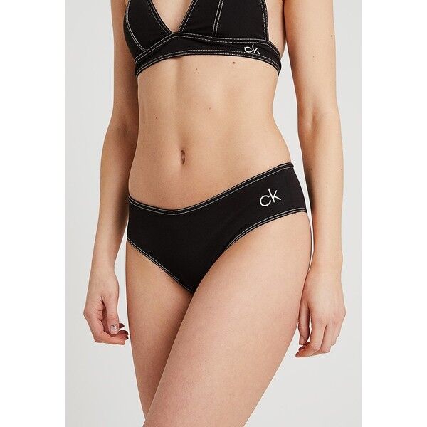 Calvin Klein Swimwear RETRO HIPSTERS Dół od bikini black C1781I00S