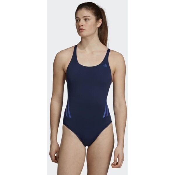 adidas Performance PRO V 3-STRIPES SWIMSUIT Kostium kąpielowy blue AD581G02P