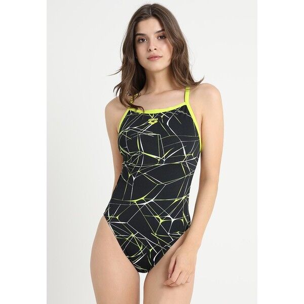 Arena WATER LIGHTECH ONE PIECE Kostium kąpielowy black/soft green A1581G014