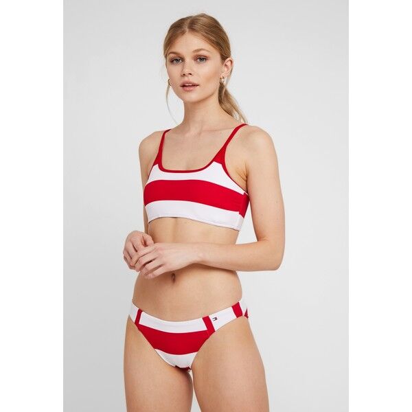 Tommy Hilfiger STRIPE BRALETTE Góra od bikini red tango TO181J00S