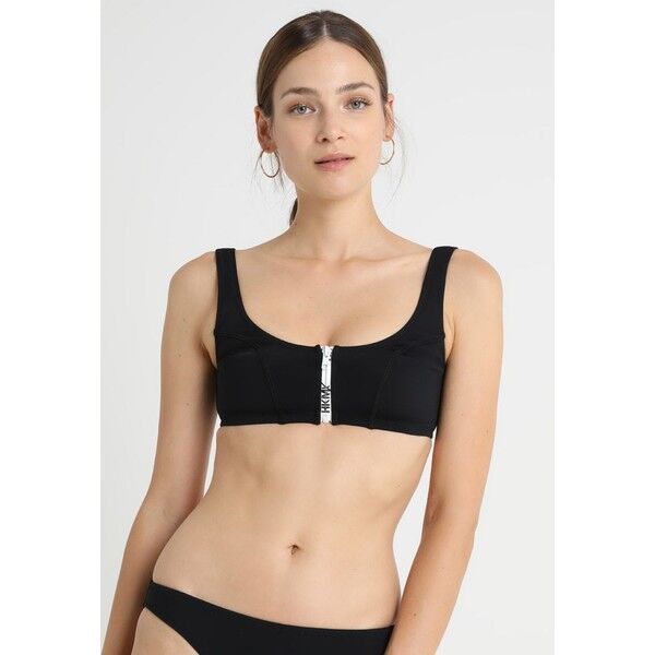 Hunkemöller CROP NEO ZIP Góra od bikini black HM181J02C