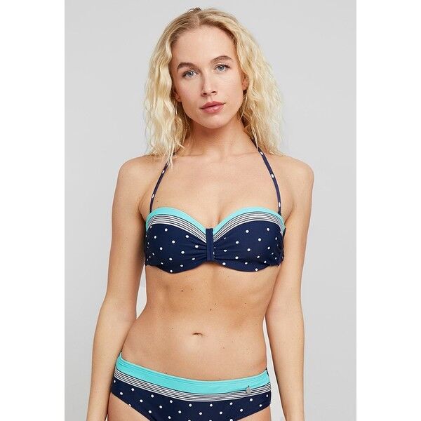 LASCANA MONROE WIRE BANDEAU Góra od bikini navy/turquoi L8381J01F