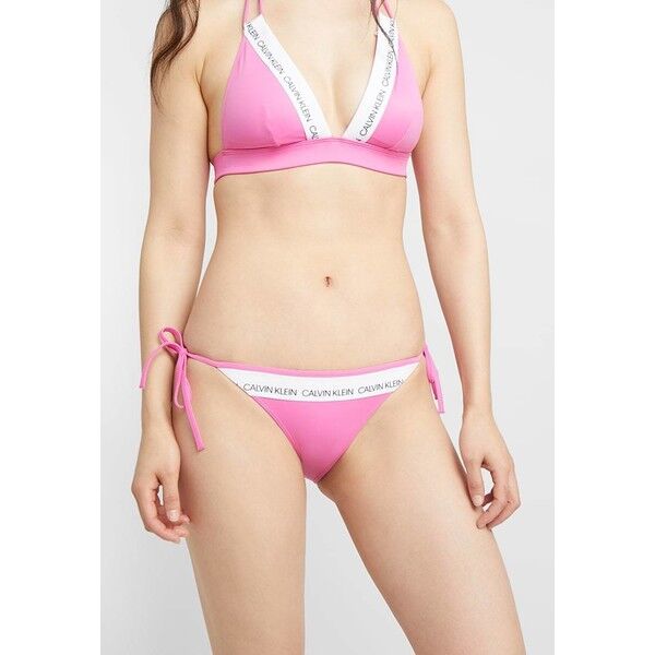 Calvin Klein Swimwear LOGO STRING SIDE TIE Dół od bikini phlox pink C1781I00U