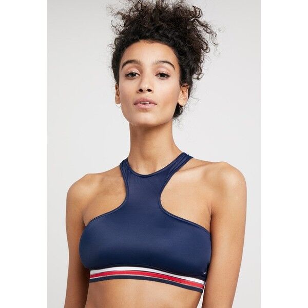 Tommy Hilfiger CORE SIGNATURE CROP Góra od bikini navy blazer TO181J00T