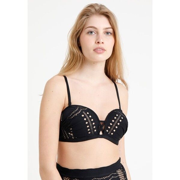 JETS BY JESSIKA ALLEN IMPRESSION BANDEAU Góra od bikini black JEC81J001