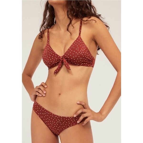 OYSHO MIT PUNKTEN Dół od bikini bordeaux OY181I087